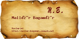 Mallár Bagamér névjegykártya